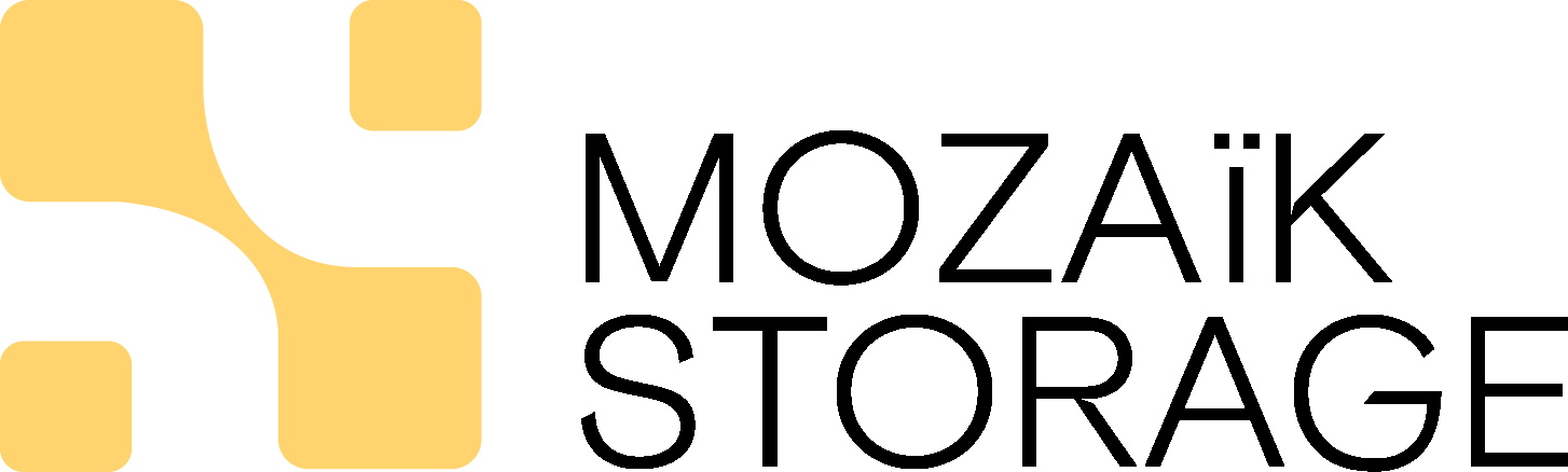 LogoMozaikStorage en noir